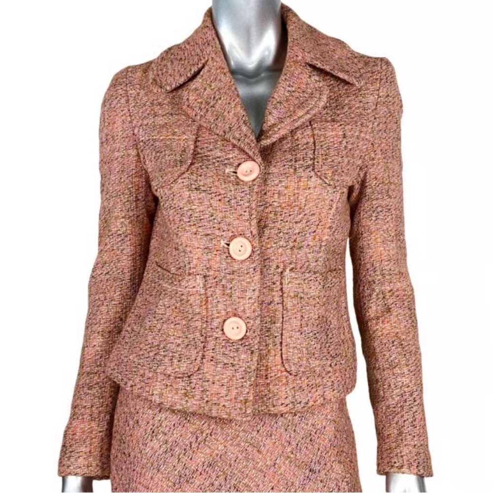 GAP Women's Pink Tweed Blazer and Skirt Set